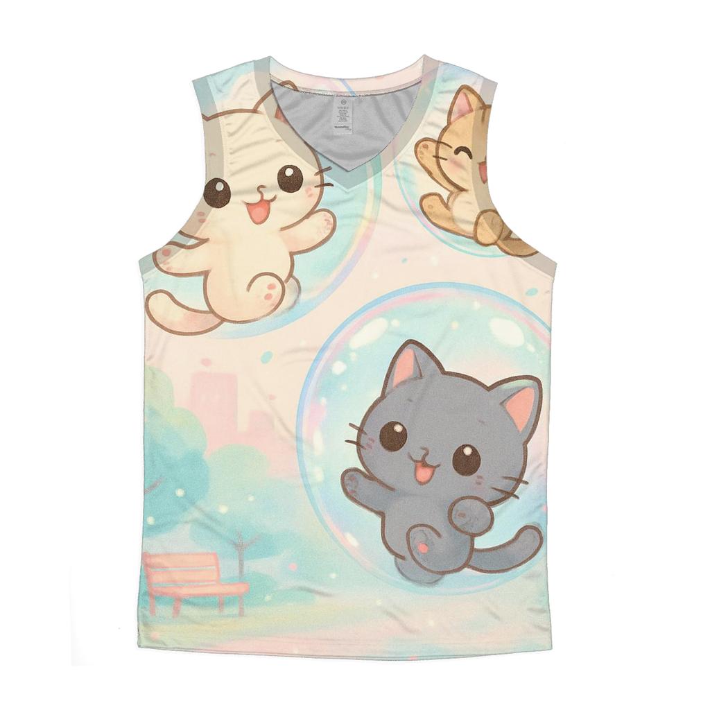 Bubble Bath Kitty Parade sports performance tank tops