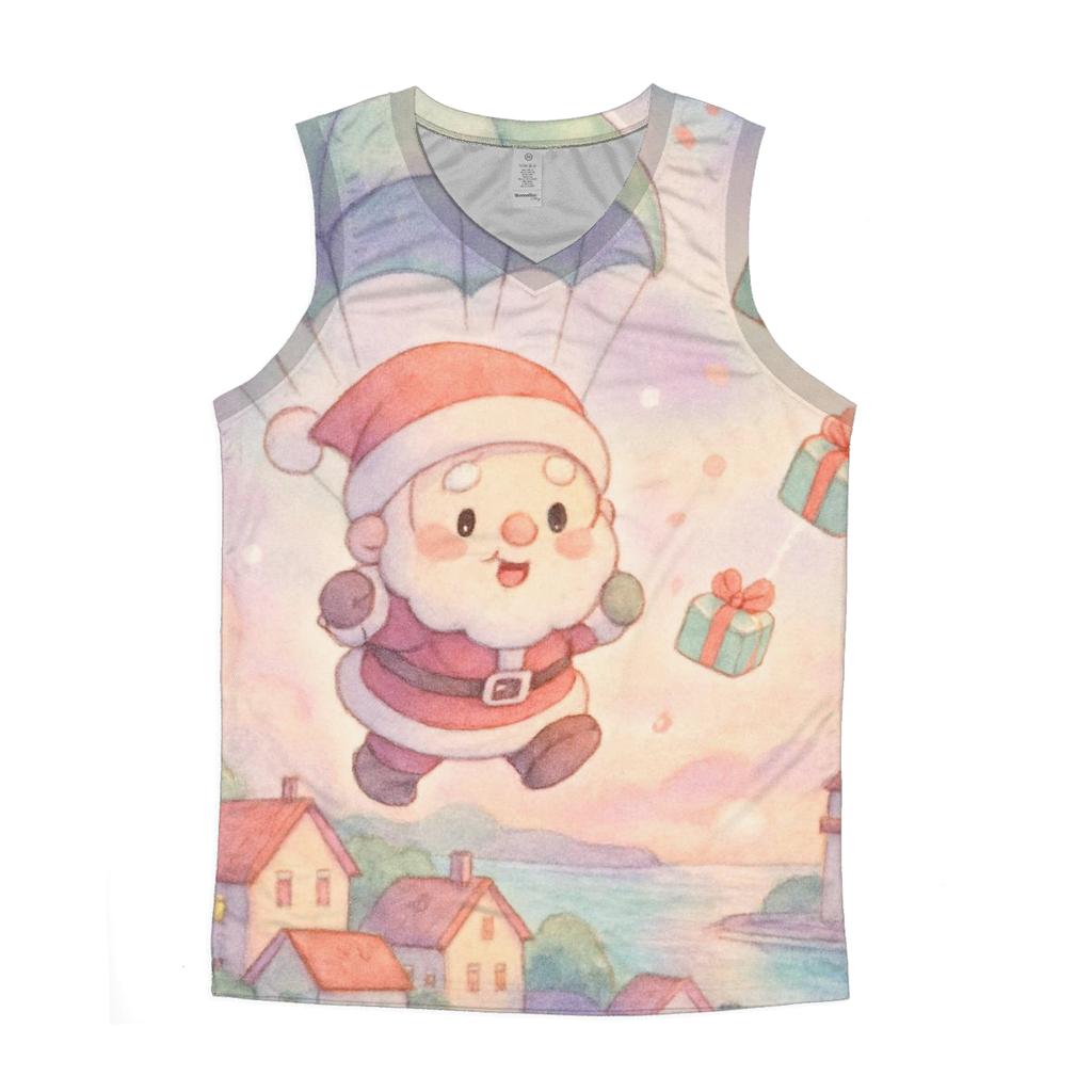 Pastel Parachute Santa Drop custom tank tops