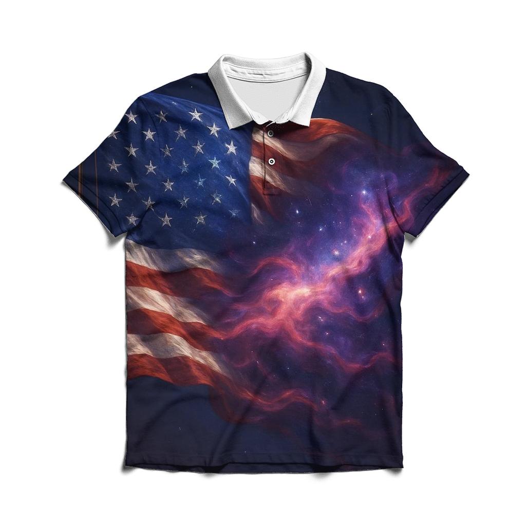 Nebula Stripes casual sports polo shirts
