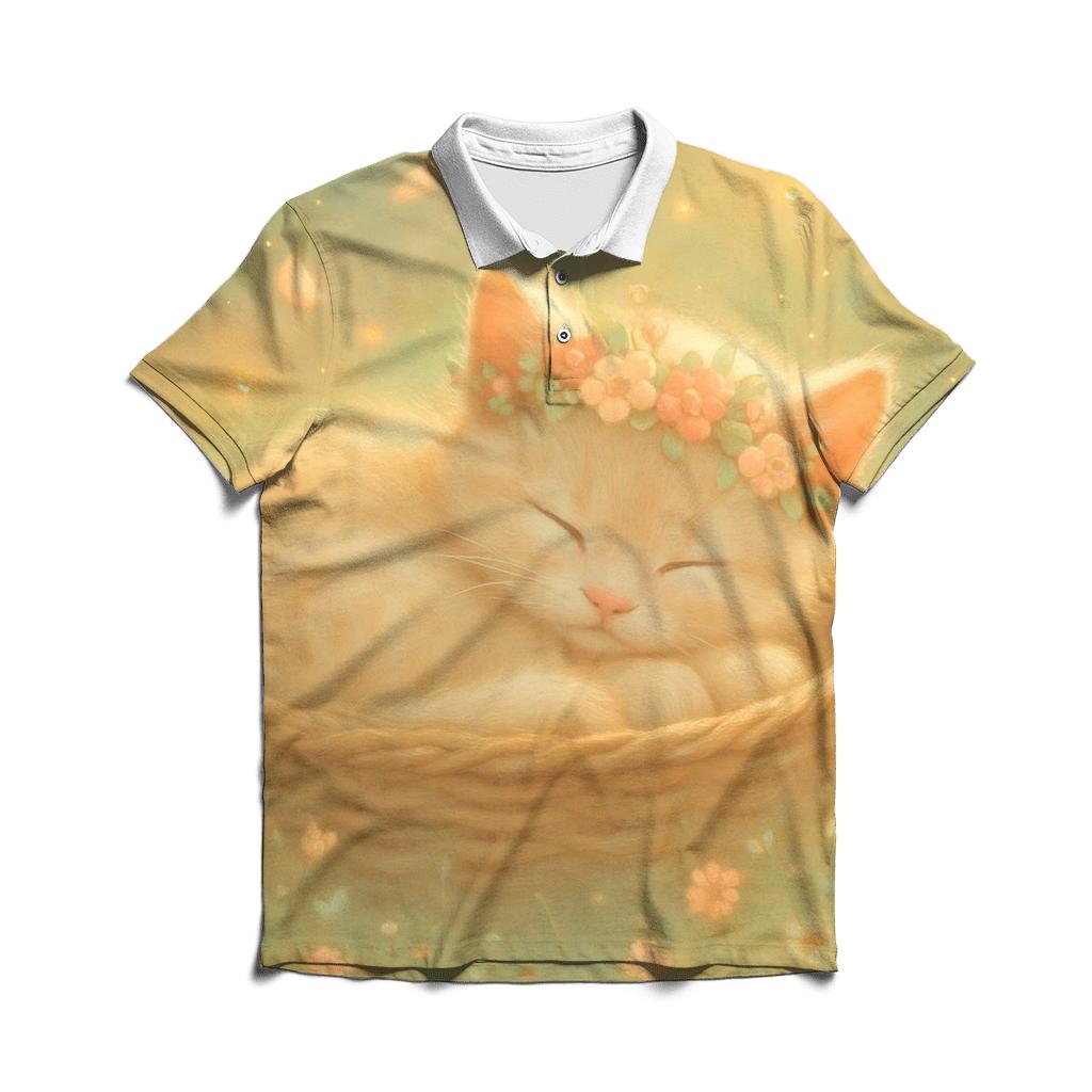 Petal Crown Naptime embroidered polo tops