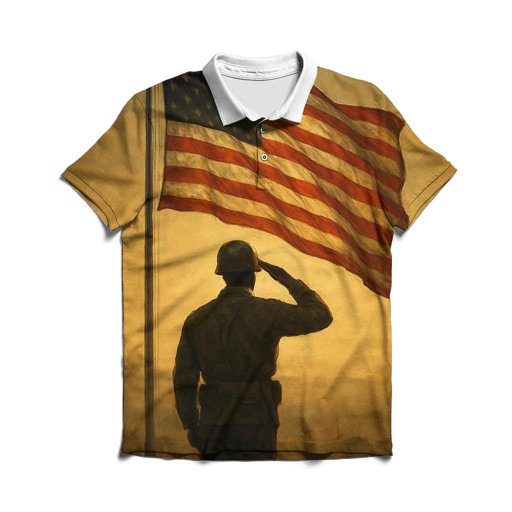 Dawn Sentinel Flag designer slim fit polos