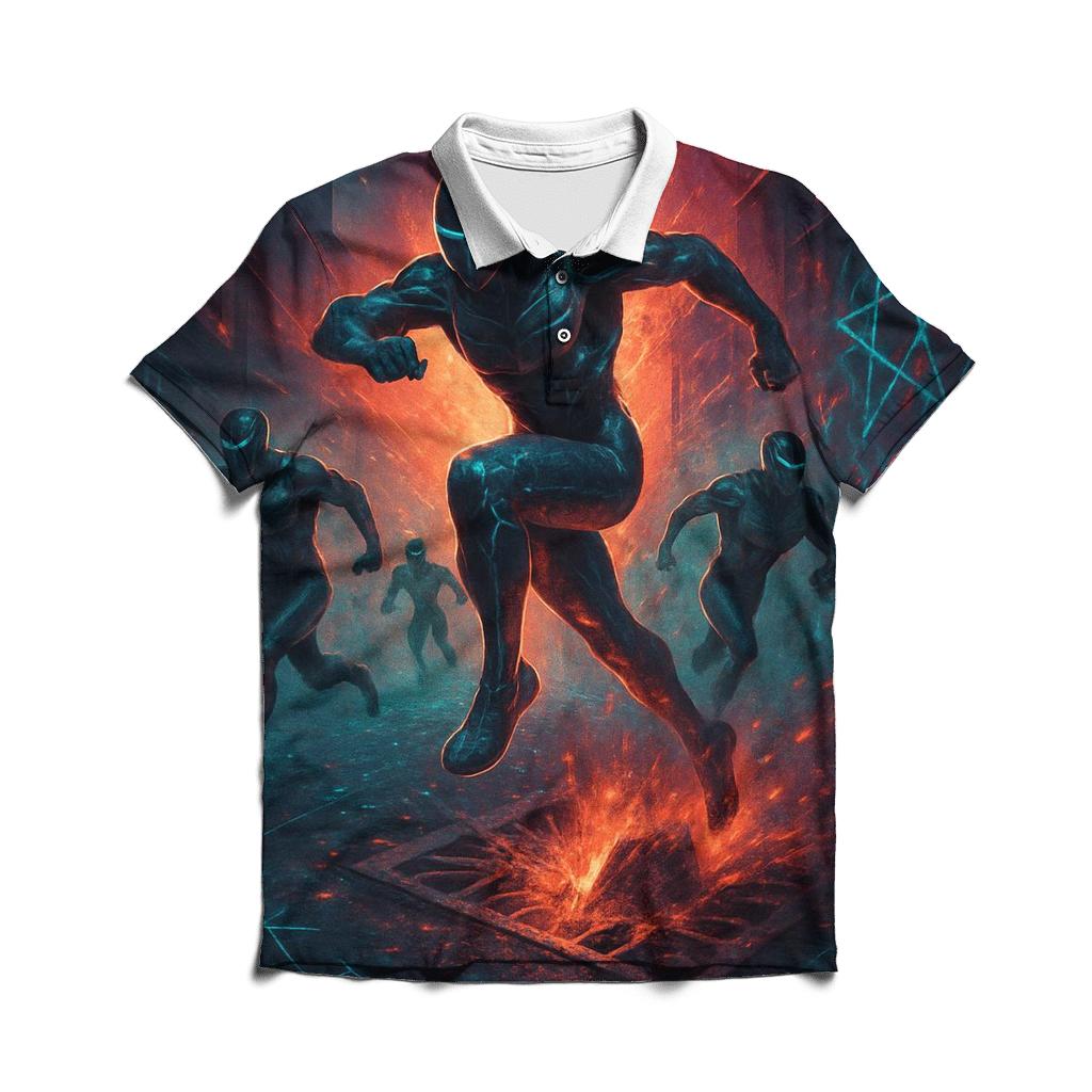 Starlit Alley Race classic pique polos