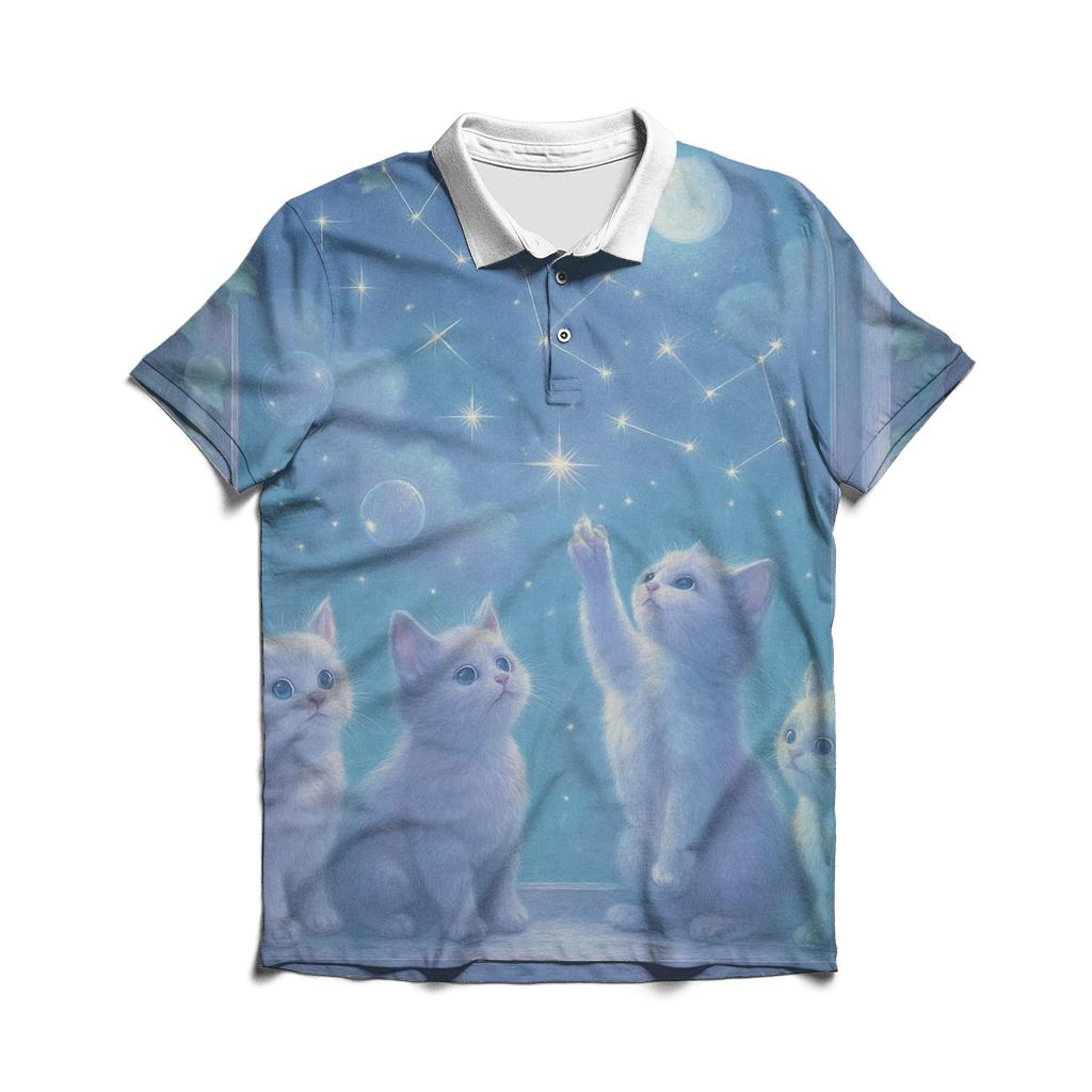 Stargazer Window Paws premium cotton polo shirts