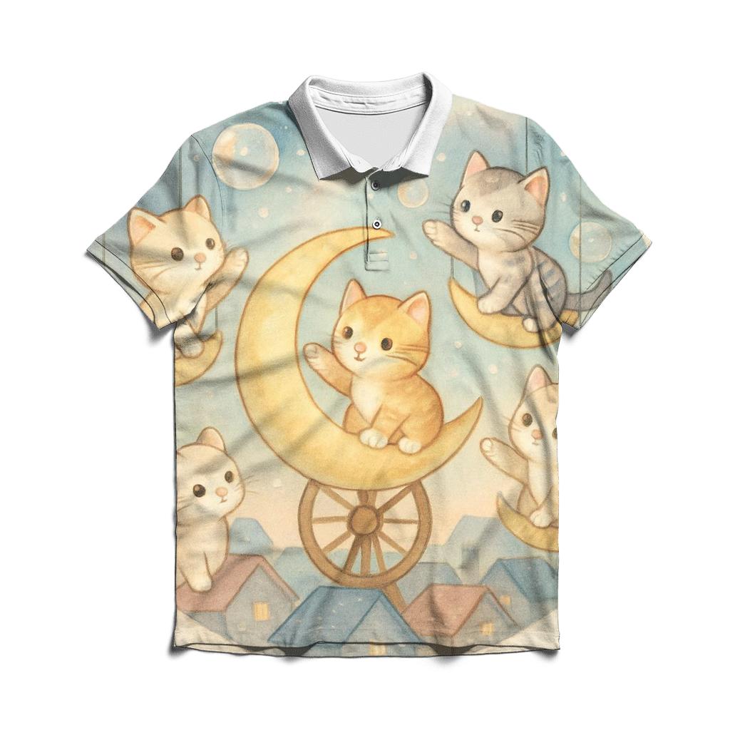 Stargazer Kitten Carousel personalized polo shirts