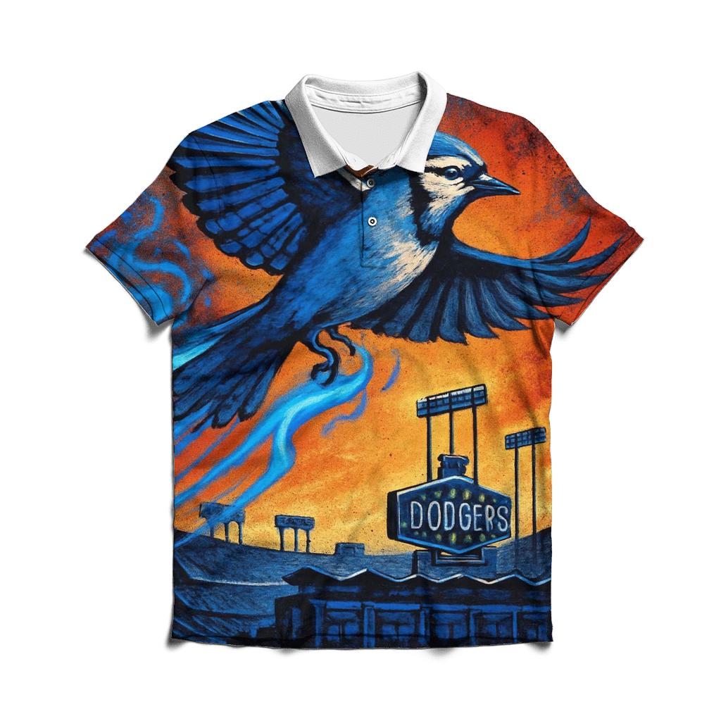 Dove Over Chavez Ravine classic pique polos