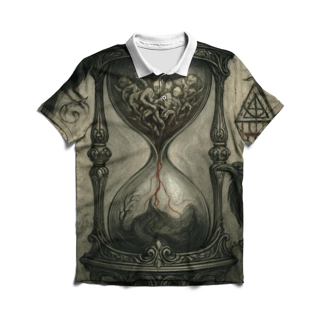 Hourglass Of Souls premium cotton polo shirts