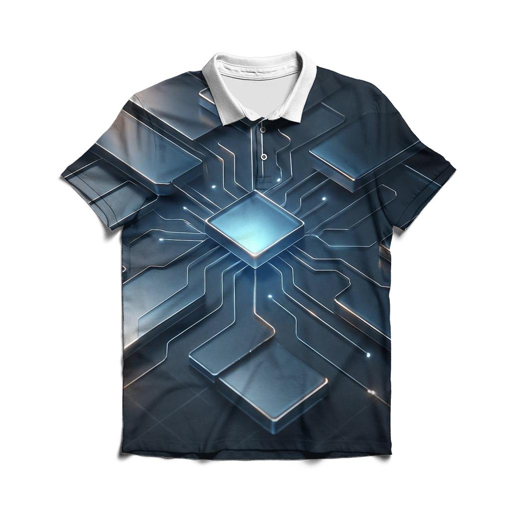 Chromatic Prism Circuit custom polo shirts