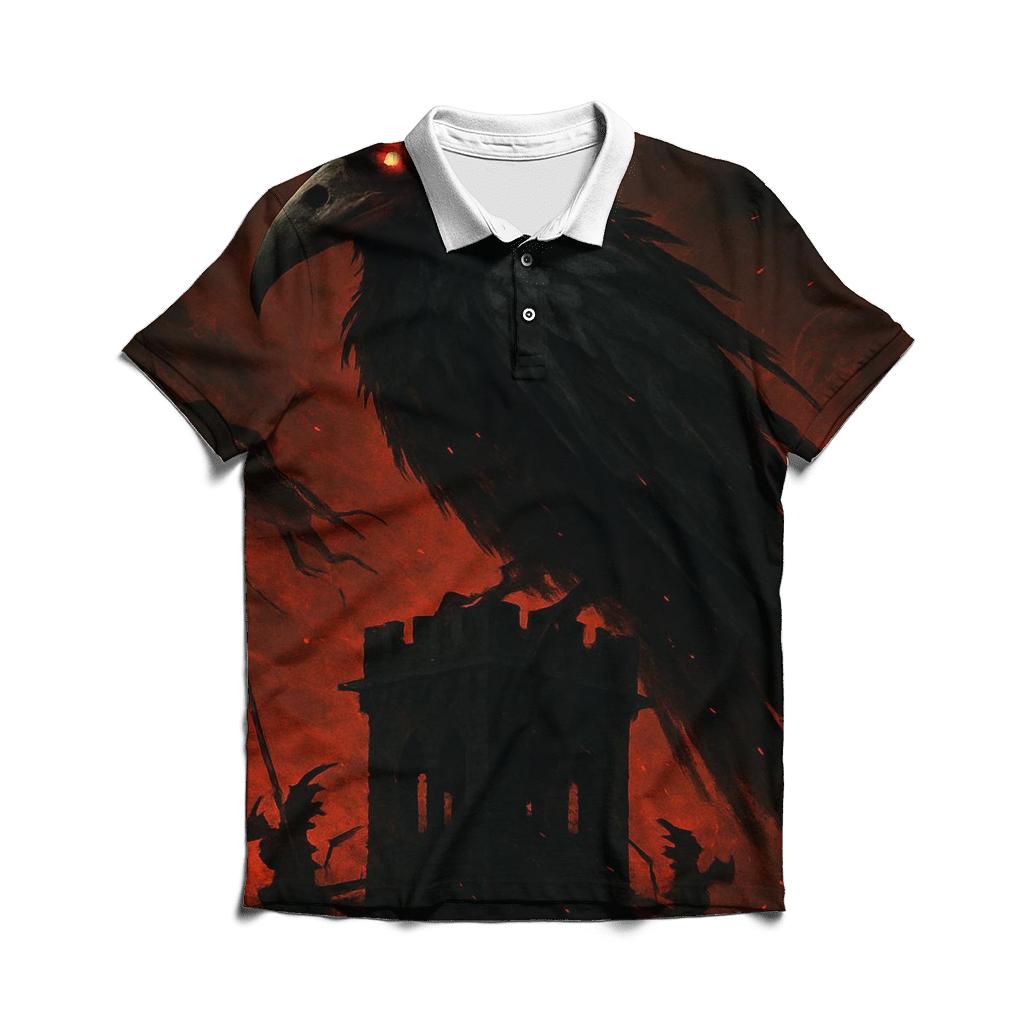 Raven Of The Wastes branded logo polo shirts