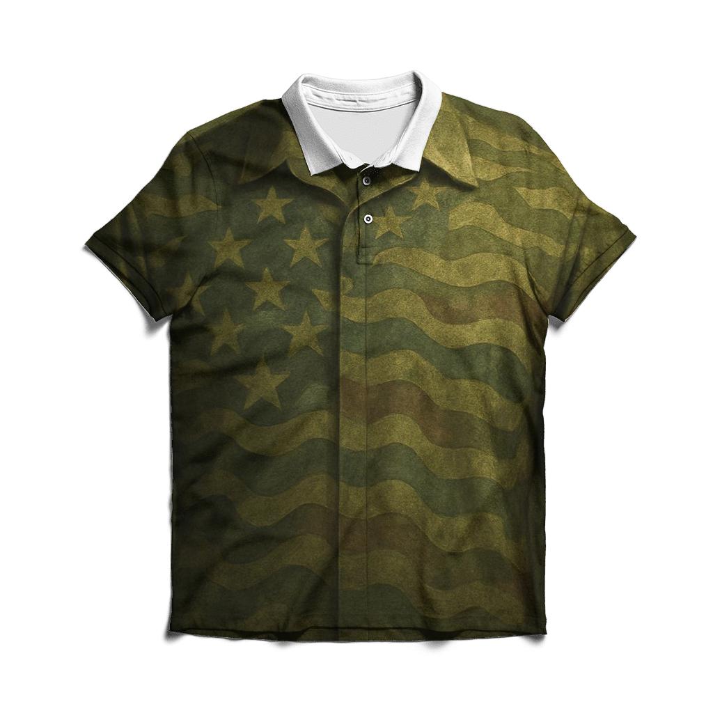 Camouflage Starscape designer slim fit polos