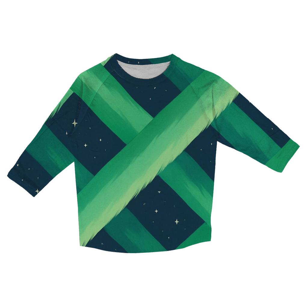 Aurora Ribbon Lattice cotton quarter sleeve shirts