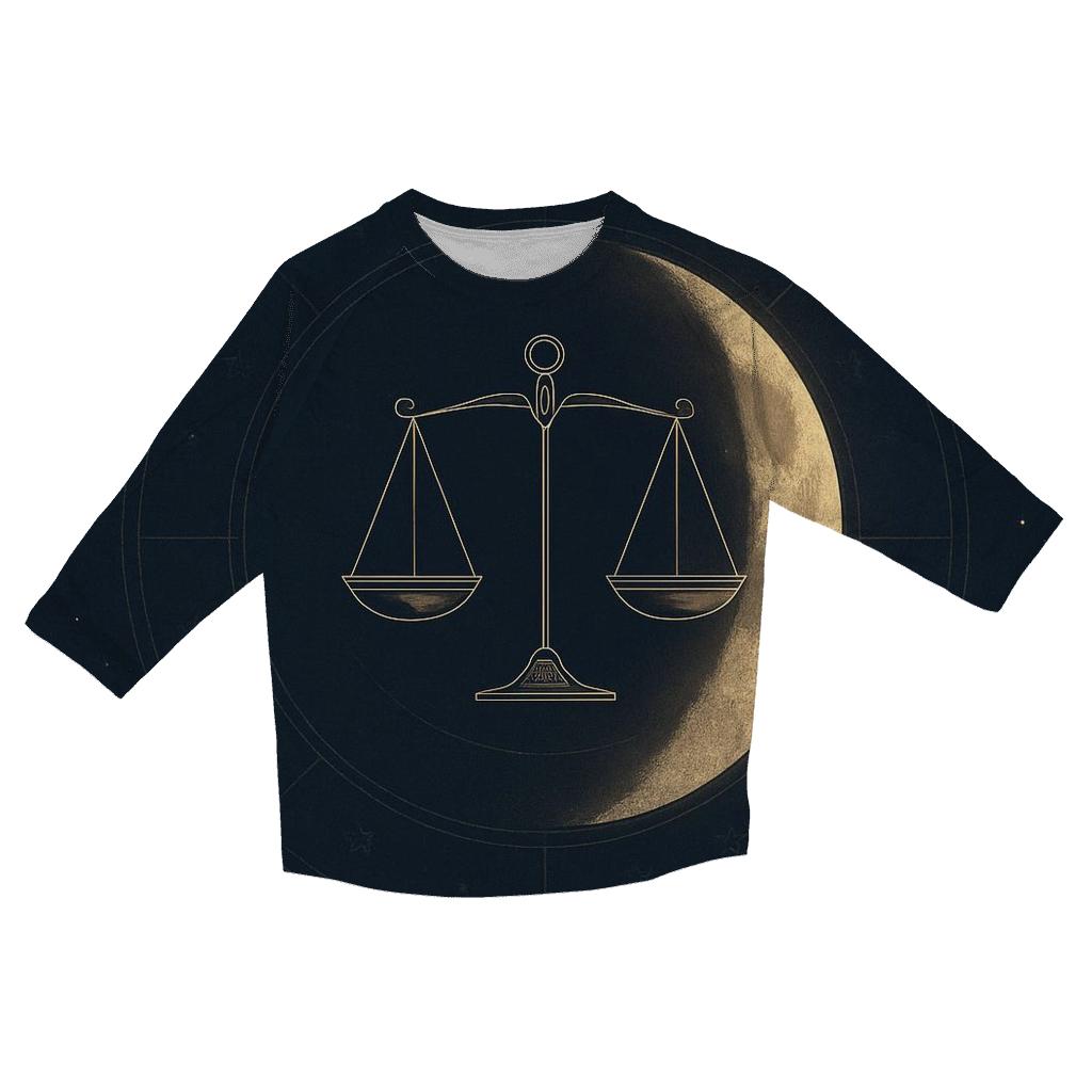 Luminous Libra Eclipse Balance stylish quarter sleeve tops