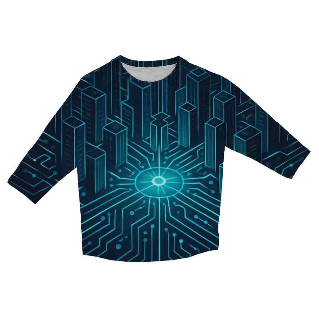Celestial Circuit City custom 3/4 sleeve shirts