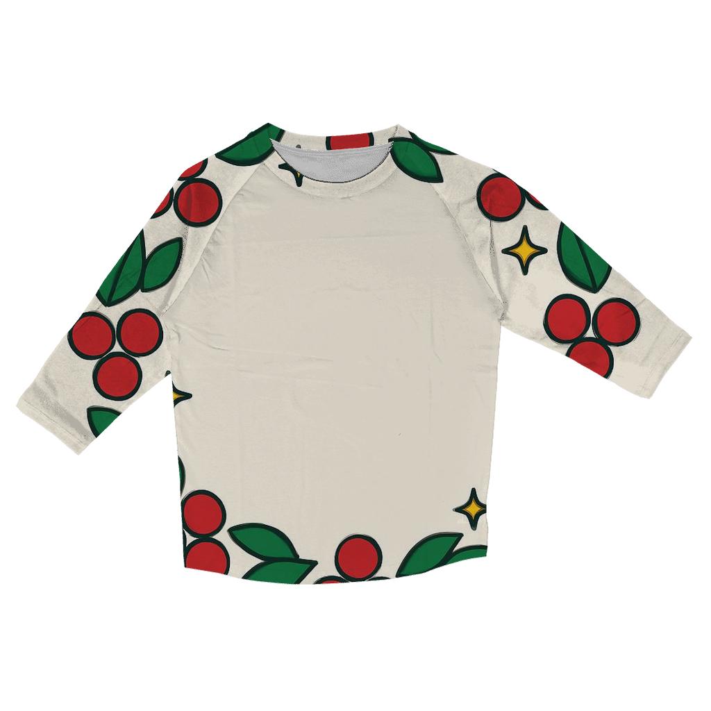 Starlit Holly Halo printed three quarter sleeve shirts