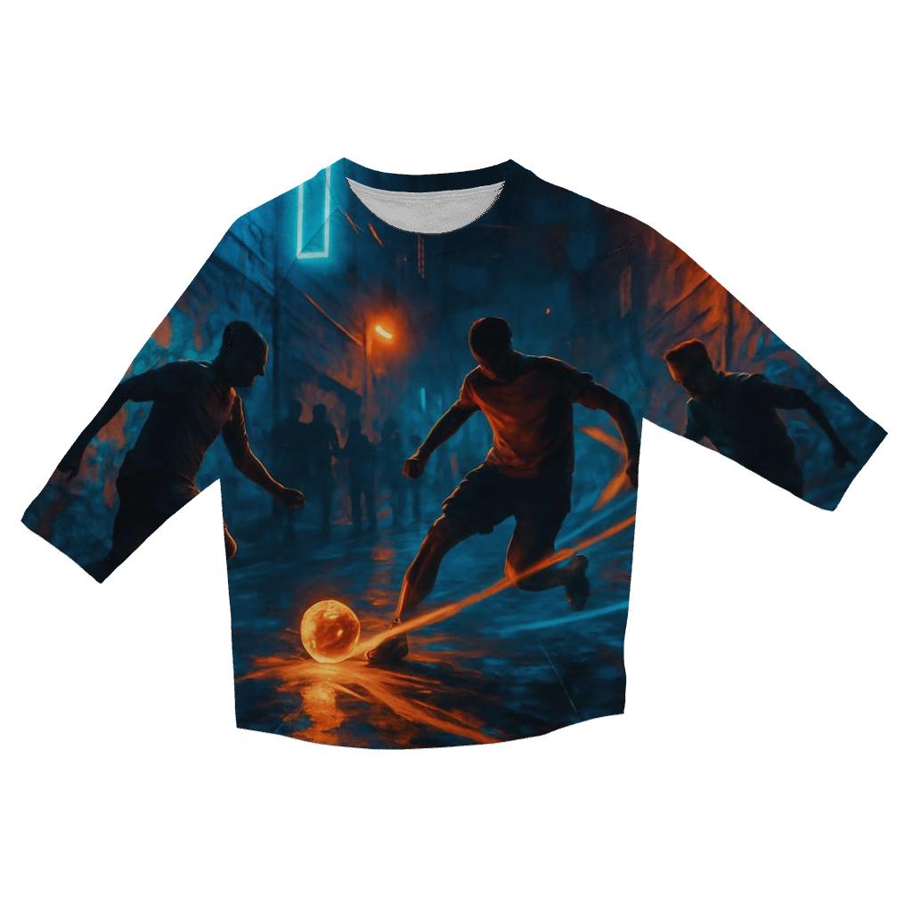 Midnight Street Soccer Glow designer 3/4 sleeve blouses