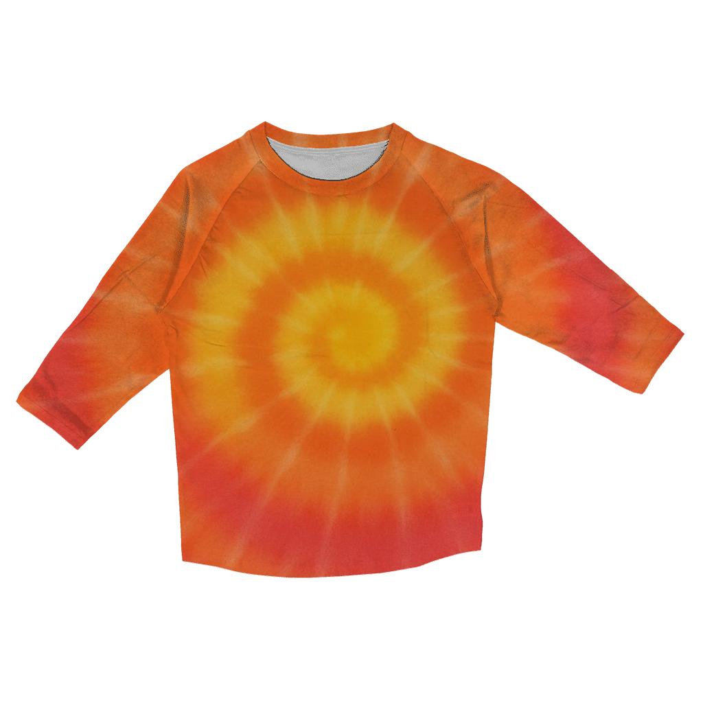 Solar Citrus Spiral Bullseye trendy 3/4 sleeve tops