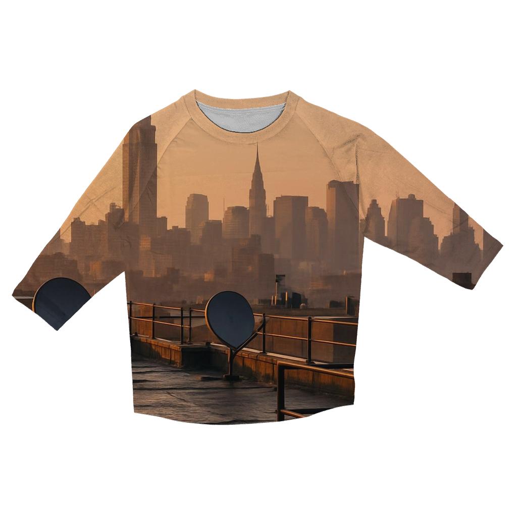 Autumn Sunrise From A Queens Rooftop designer 3/4 sleeve blouses