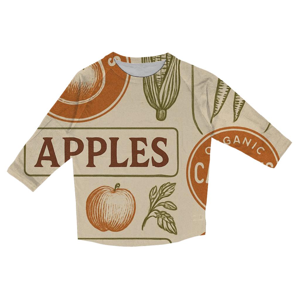 Rustic Farmers Market Label Set trendy 3/4 sleeve tops