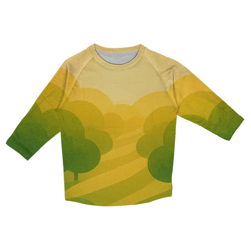 Solar Orchard Gradient casual three quarter sleeve shirts