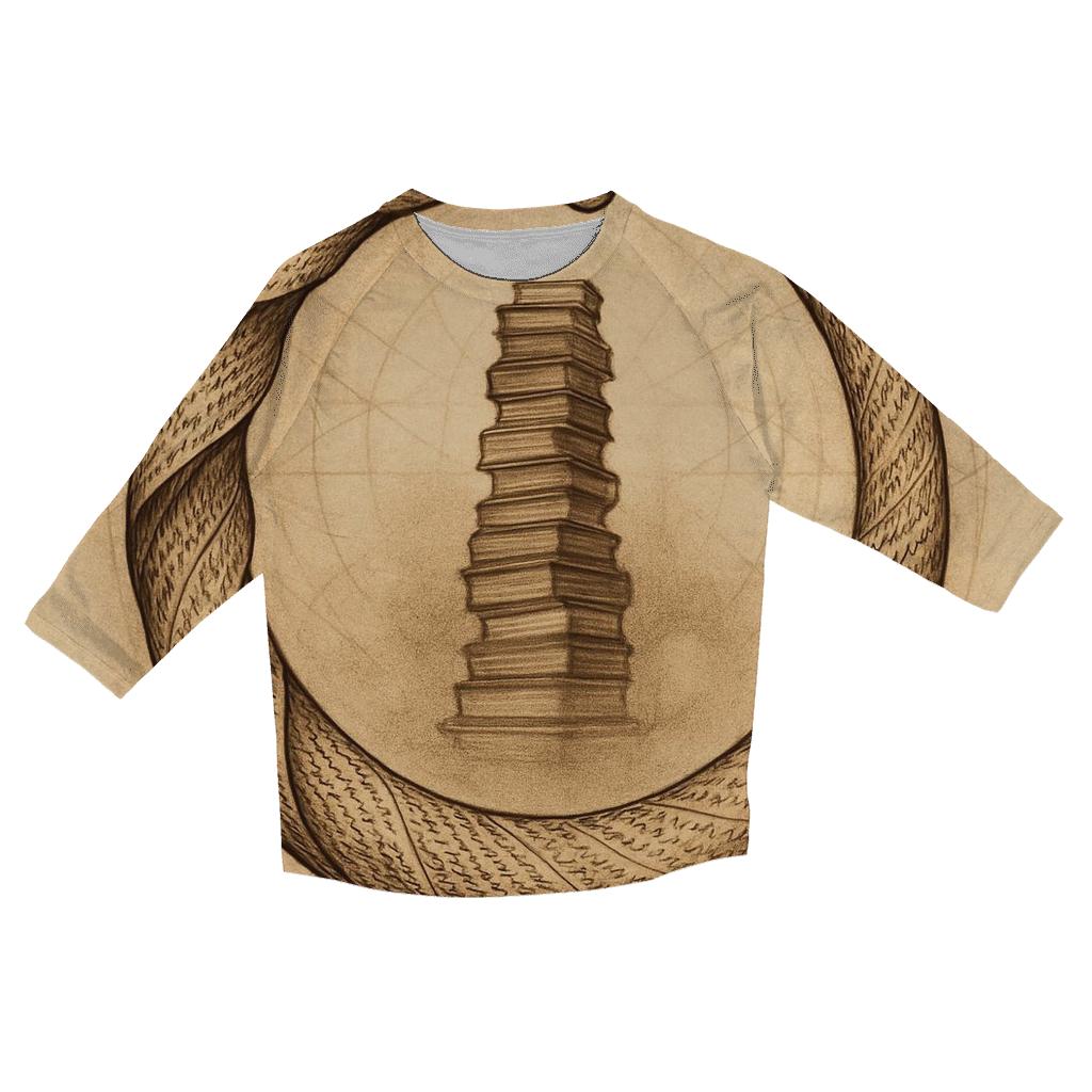 Library Of Endless Pages Ouroboros stylish quarter sleeve tops