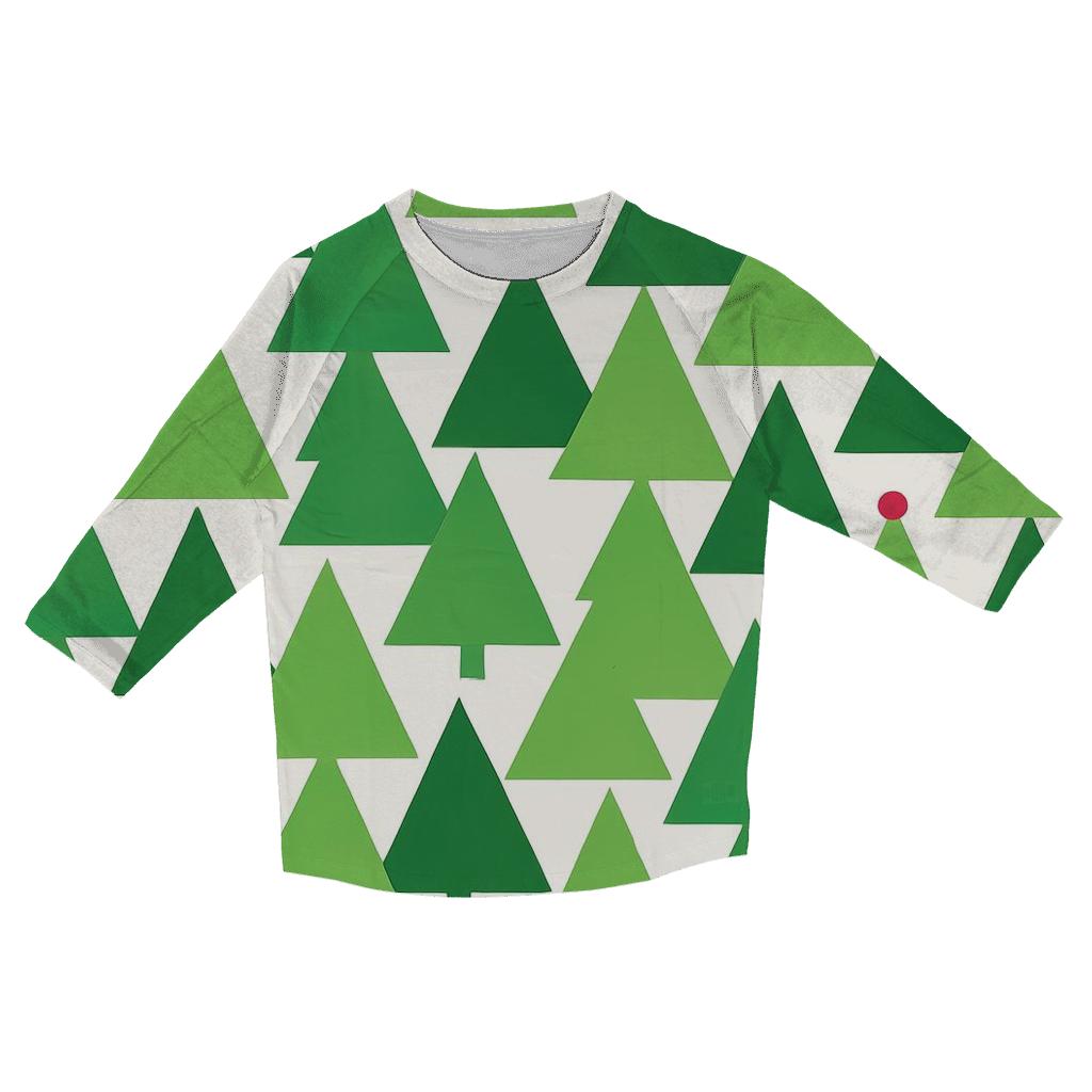 Evergreen Triangle Forest cotton quarter sleeve shirts