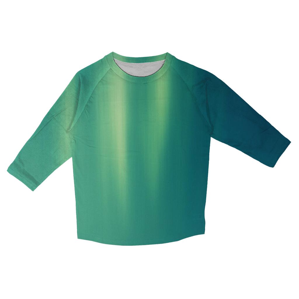 Glacial Aurora Gradient printed three quarter sleeve shirts