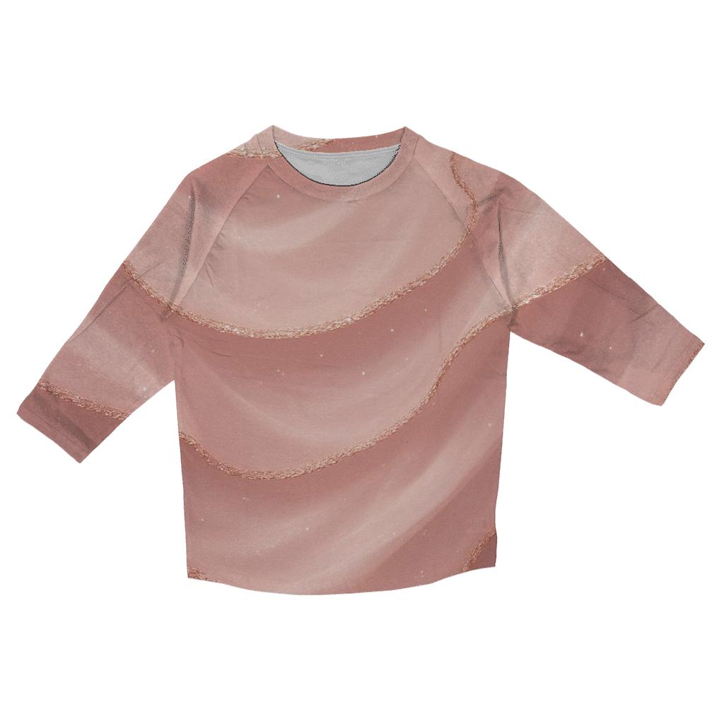 Rose Quartz Glitter Veil cotton quarter sleeve shirts