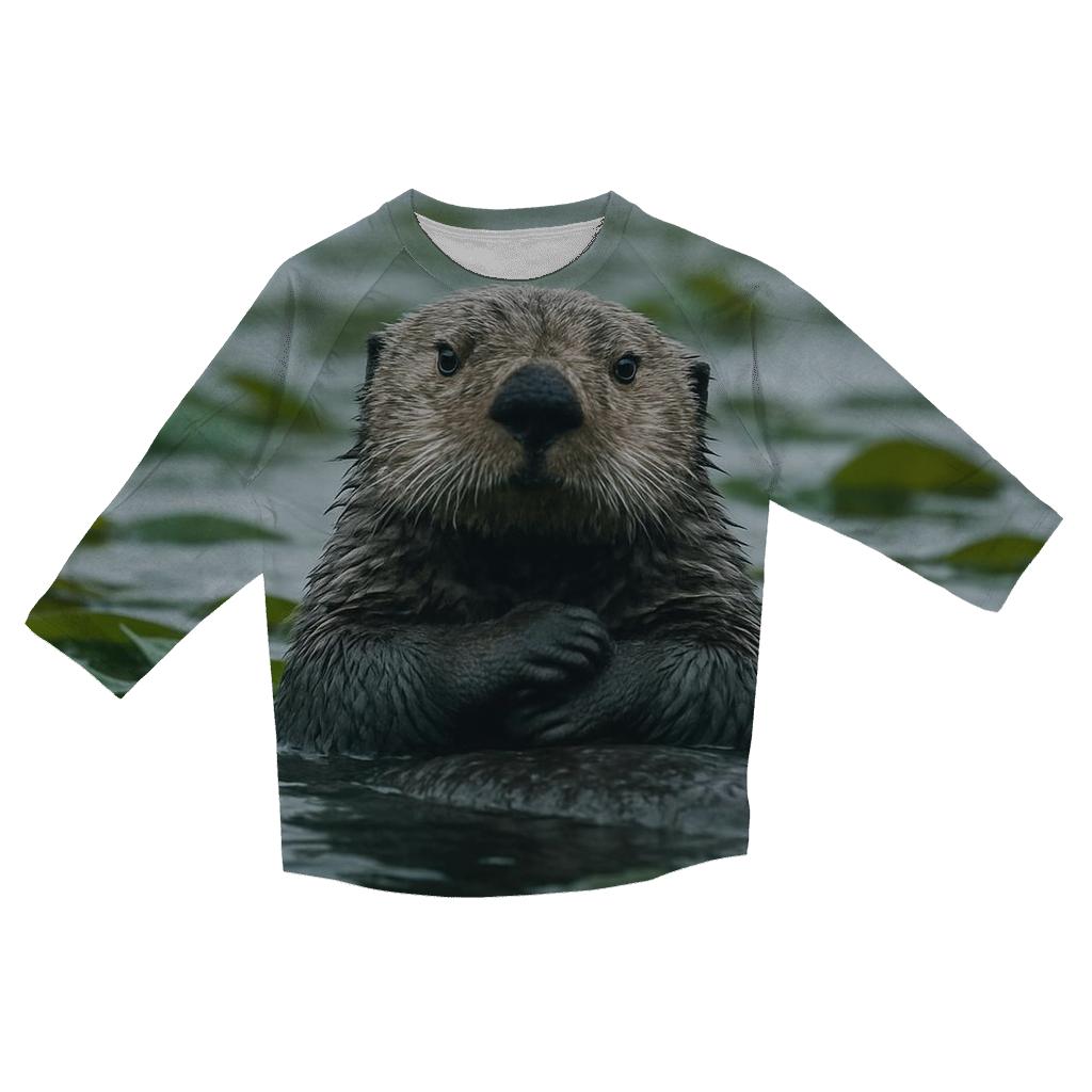 Kelp Forest Patrol Sea Otter stylish quarter sleeve tops
