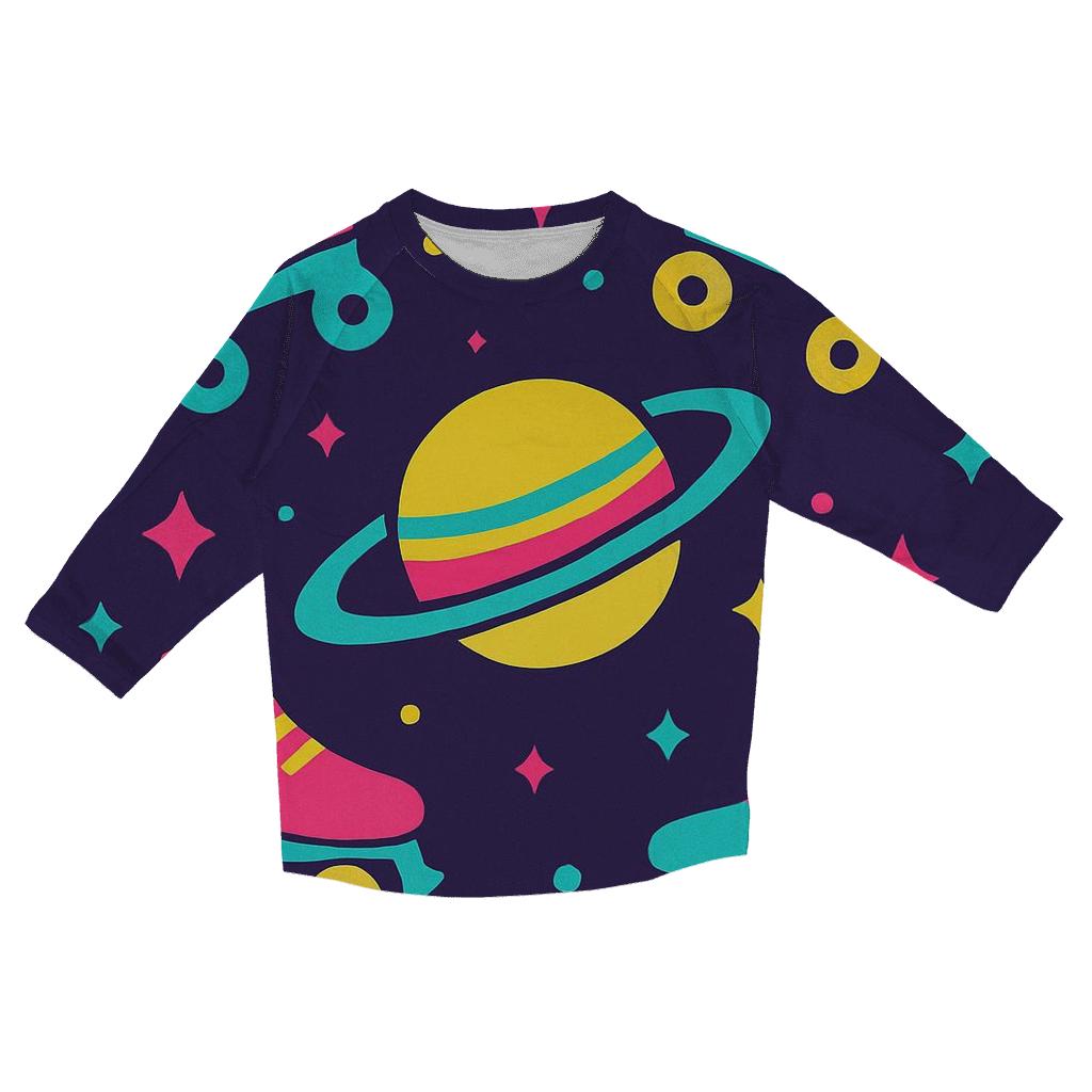 Galactic Roller Disco cotton quarter sleeve shirts