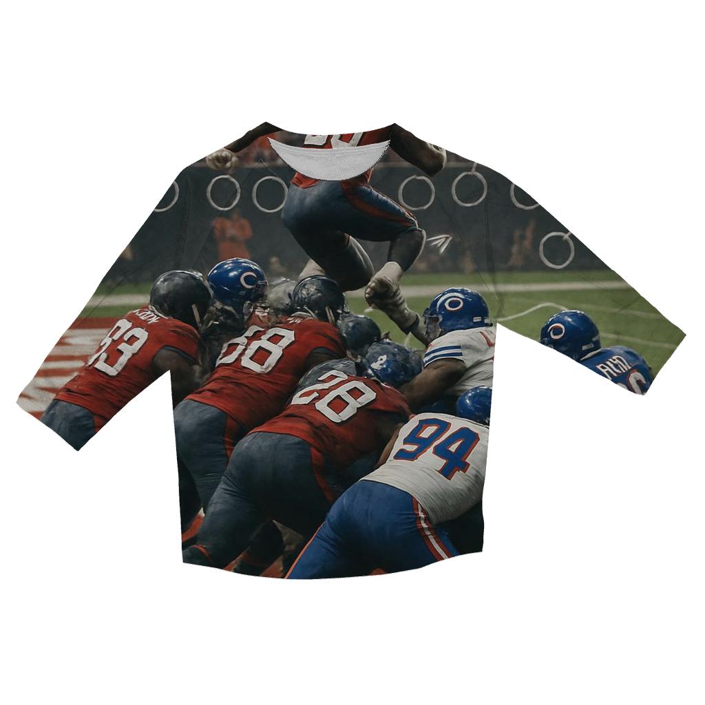 Braves And Cubs Red Zone Siege casual three quarter sleeve shirts