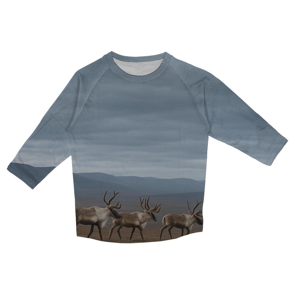 Tundra March Caribou Herd custom 3/4 sleeve shirts