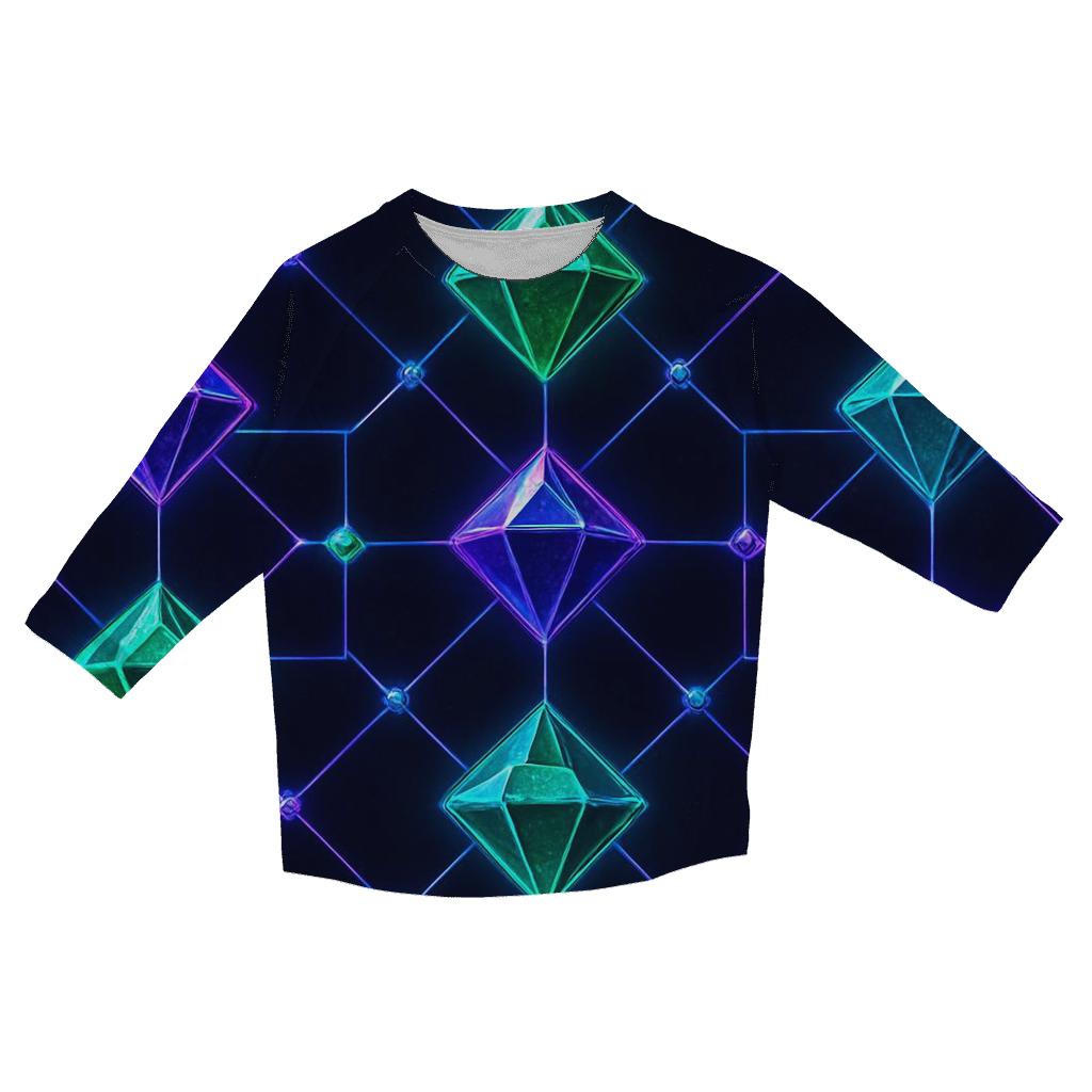 Electric Gemstone Lattice personalized 3/4 sleeve tees