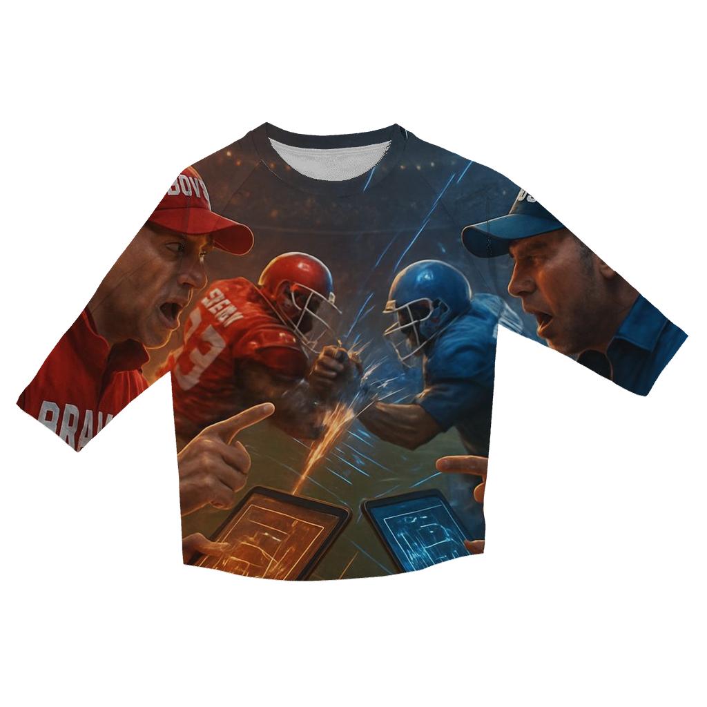Sideline Brawl Of Strategy Boards custom 3/4 sleeve shirts