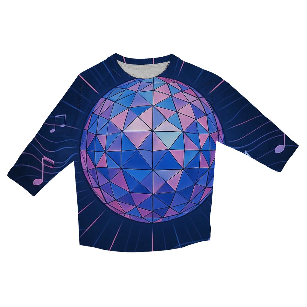 Disco Prism Sphere casual three quarter sleeve shirts