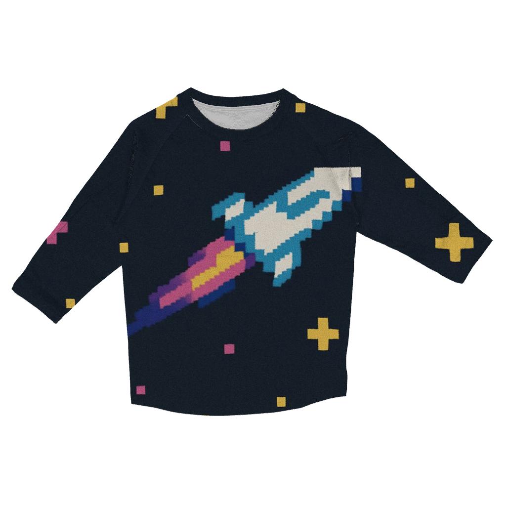 Pixel Star Voyager cotton quarter sleeve shirts
