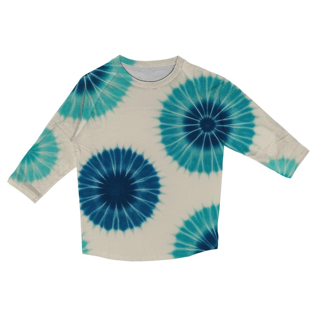 Ocean Bloom Kumo Rosettes cotton quarter sleeve shirts
