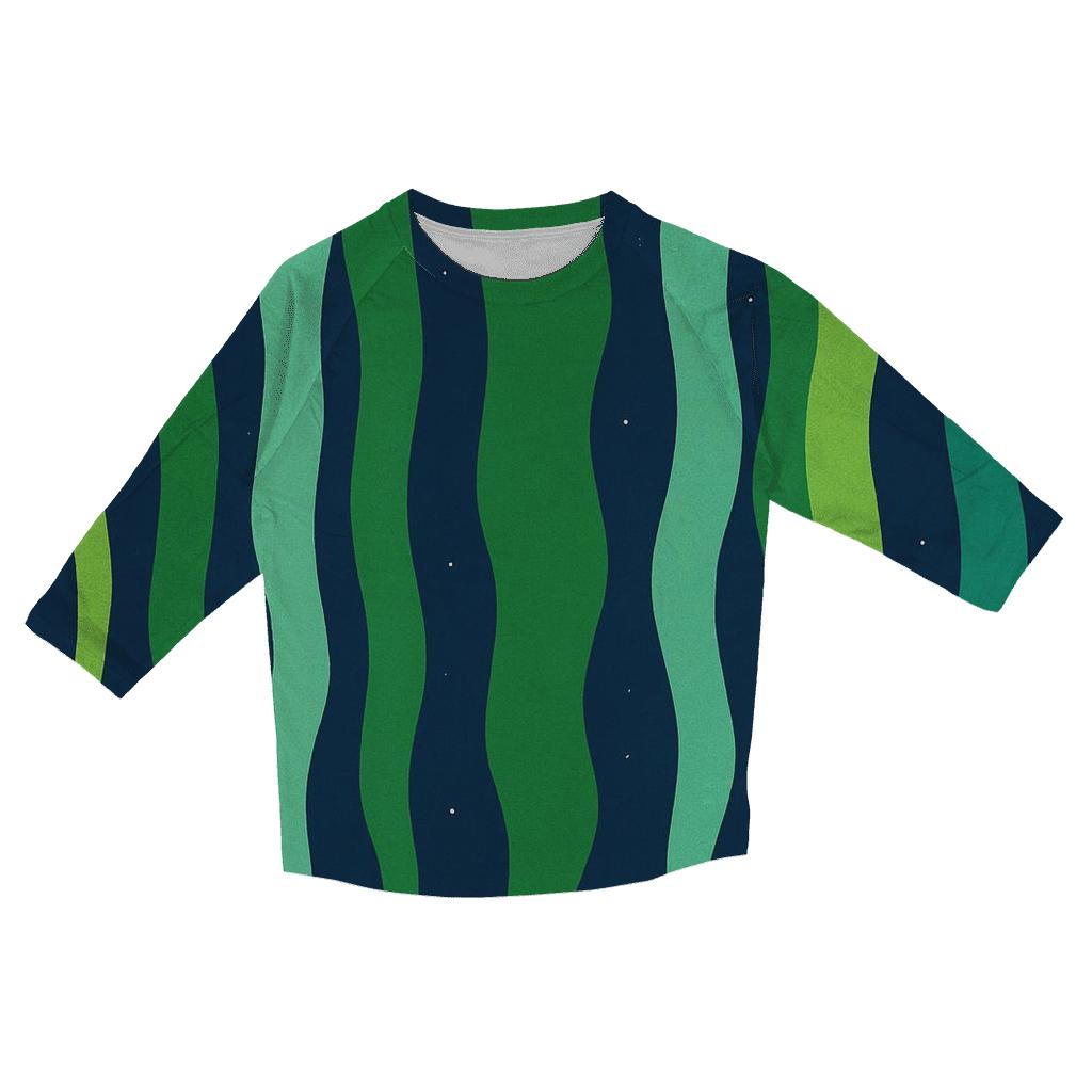 Aurora Curtain Overlap Bands fashion 3/4 sleeve shirts