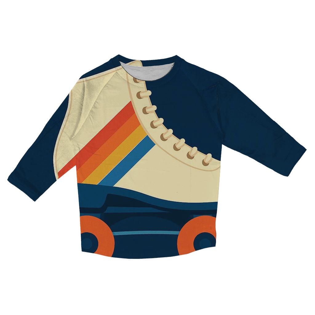 Roller Rink Stripes trendy 3/4 sleeve tops