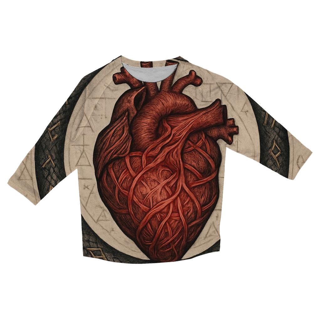Alchemical Heart Ouroboros fashion 3/4 sleeve shirts