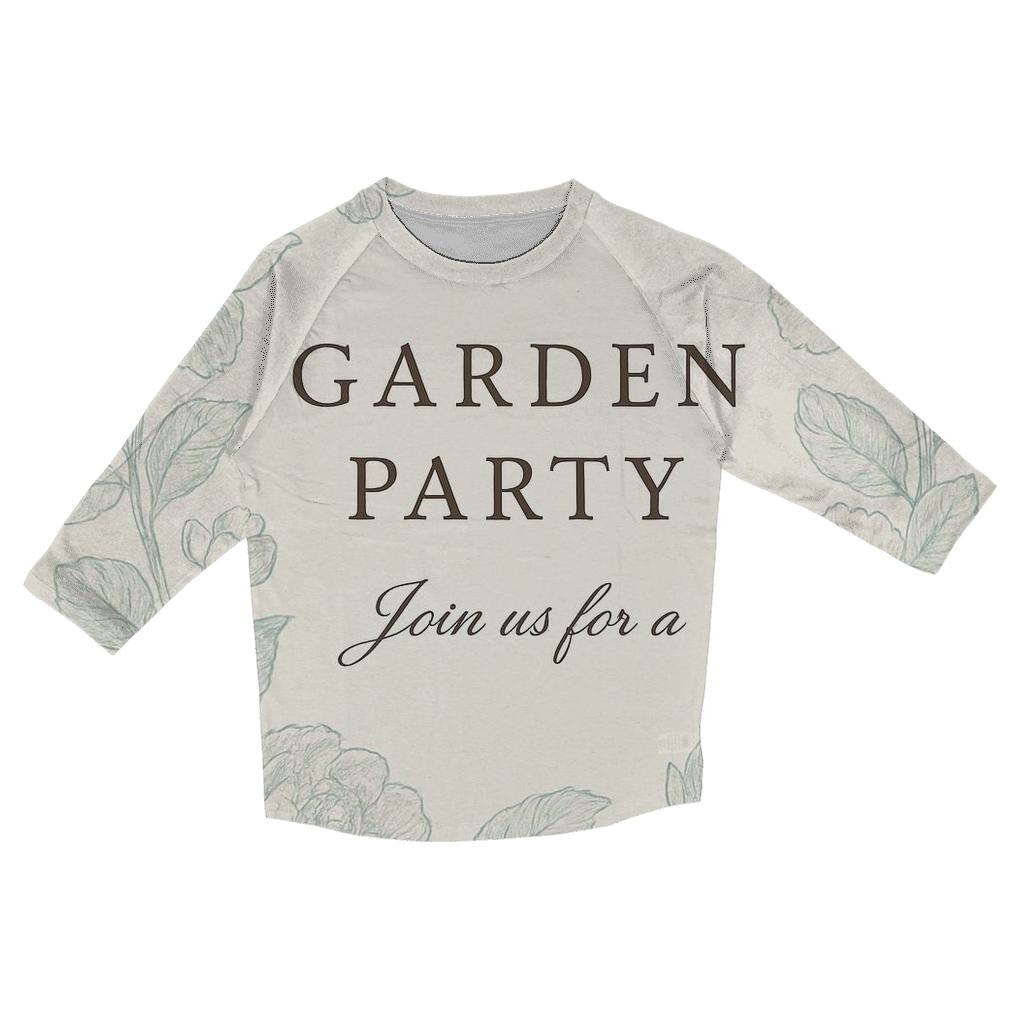 Vintage Garden Club Invitation Card personalized 3/4 sleeve tees
