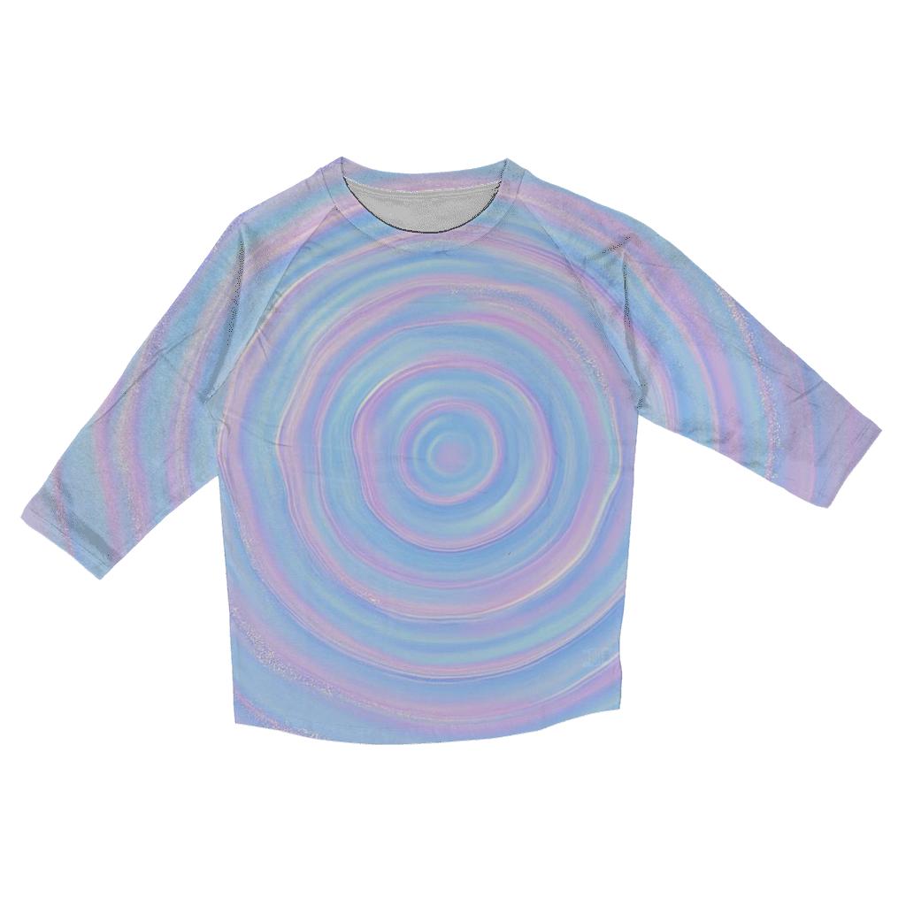 Pastel Hologram Ripple trendy 3/4 sleeve tops