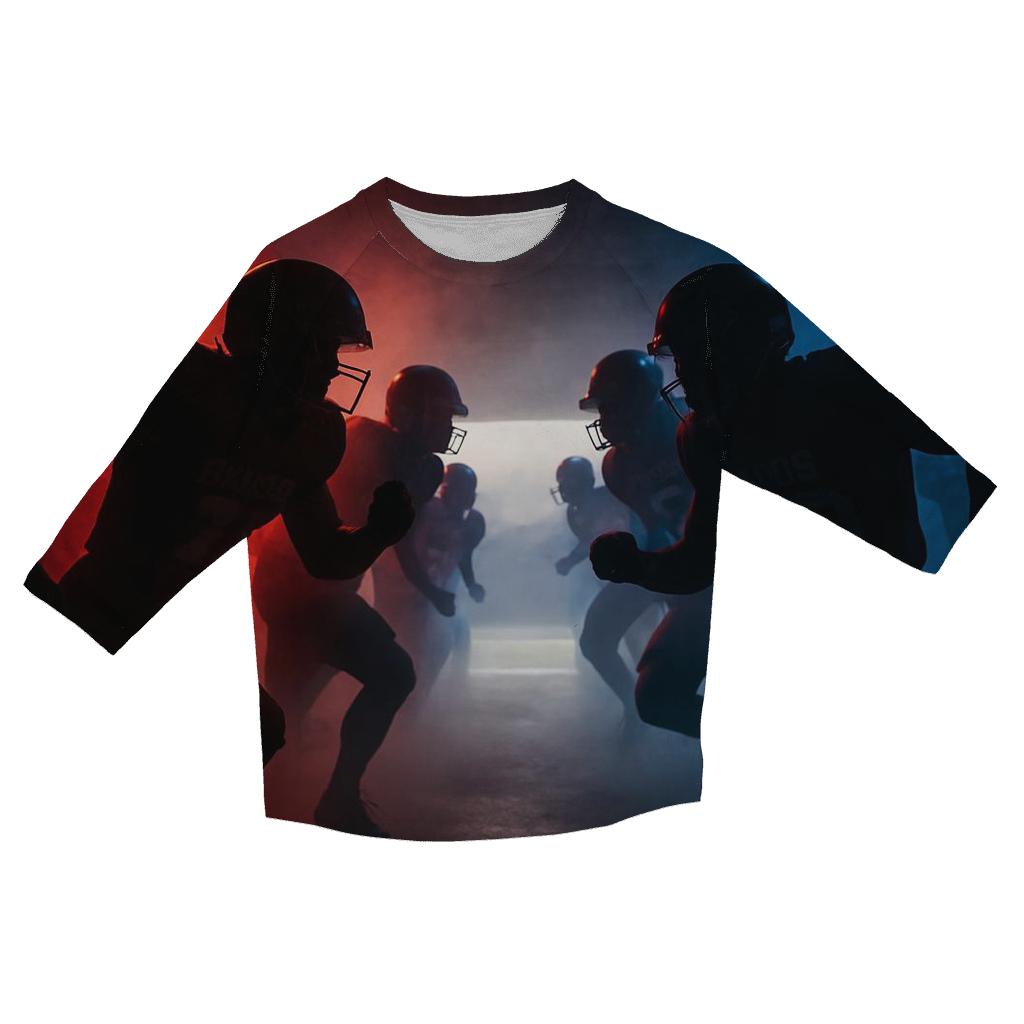 Braves And Cubs Tunnel Charge trendy 3/4 sleeve tops