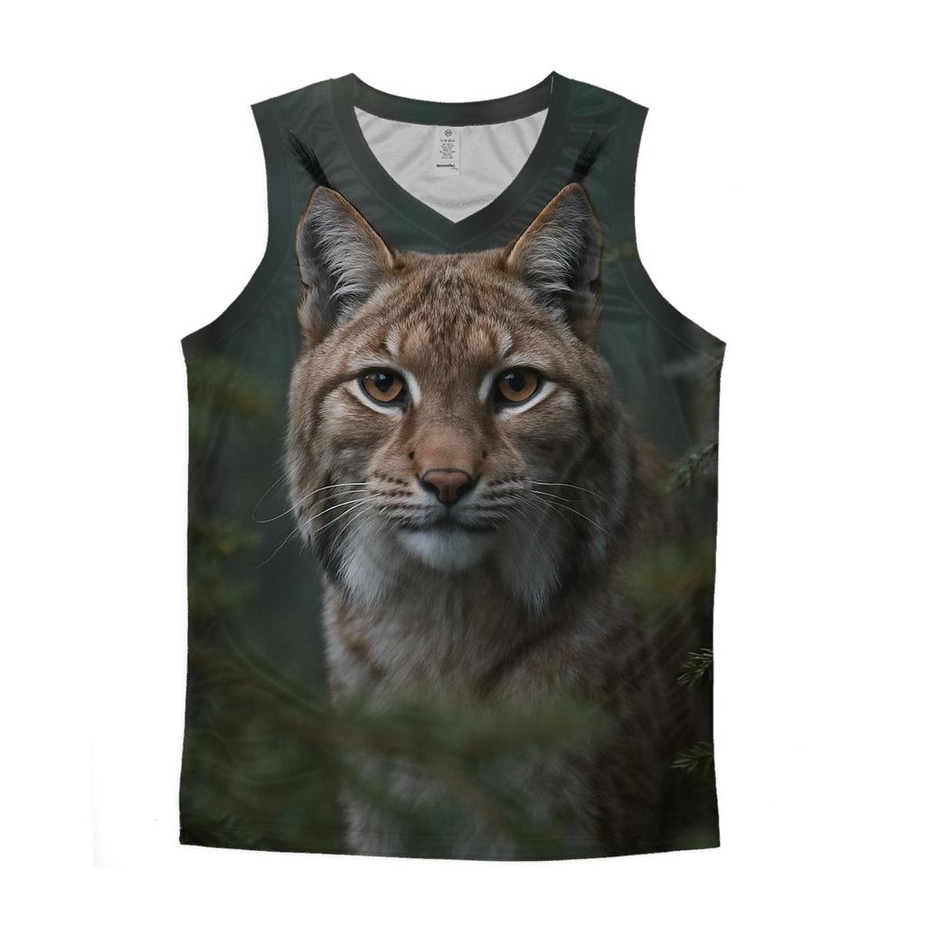 Forest Gaze Eurasian Lynx casual summer tank tops