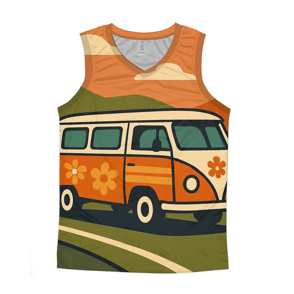 Groove Bus Highway graphic print tank tops