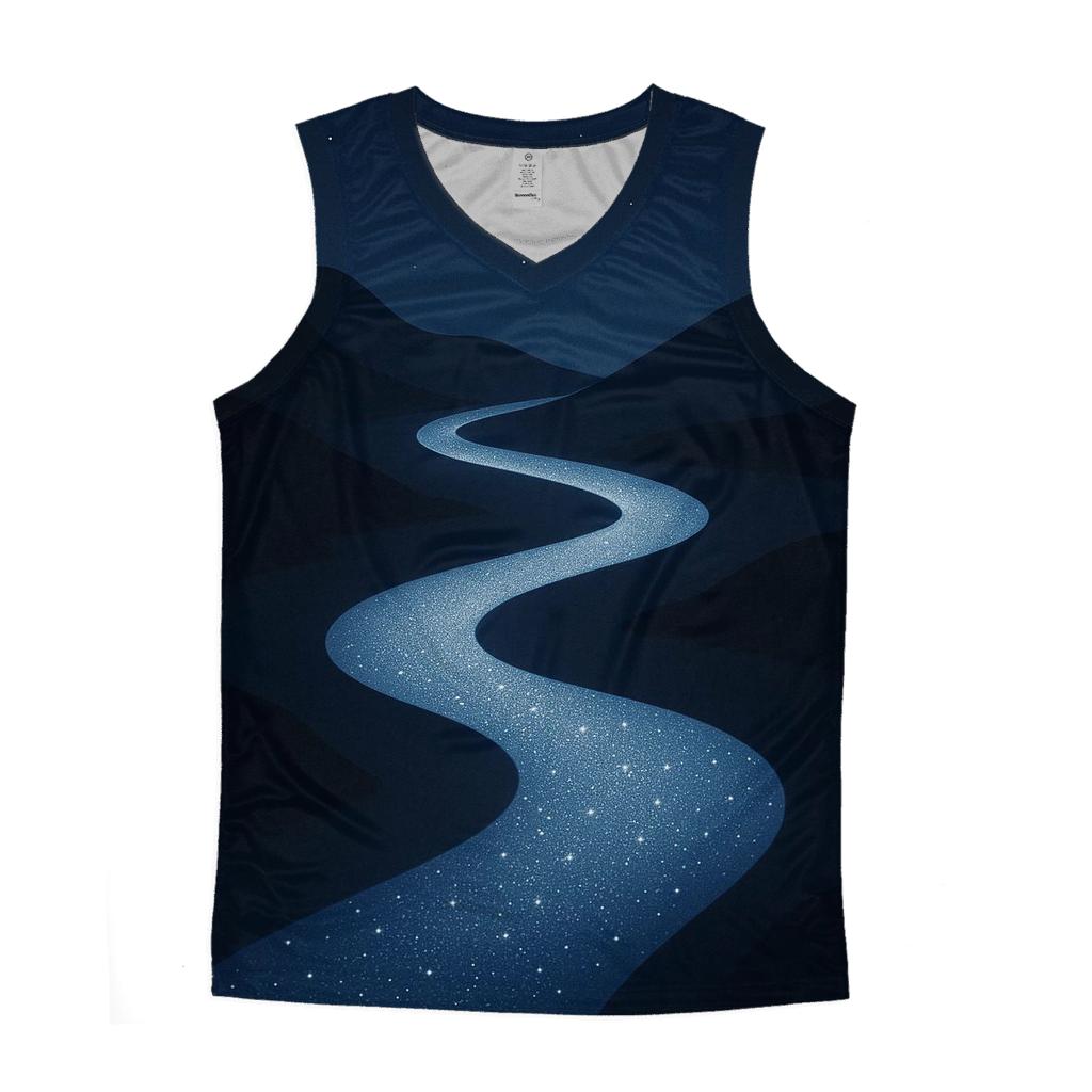 Starlit River Of Stillness cotton sleeveless tops