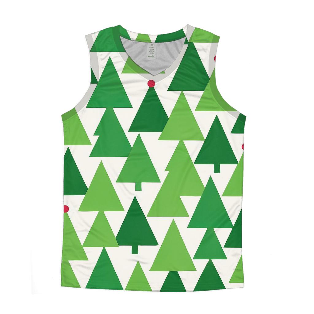 Evergreen Triangle Forest graphic print tank tops