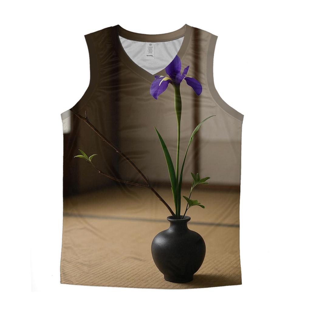 Ikebana Iris On Tatami Floor designer workout tanks