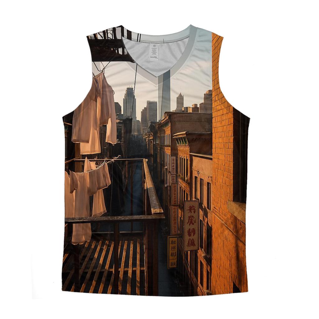 Chinatown Tenement View Toward Downtown designer workout tanks