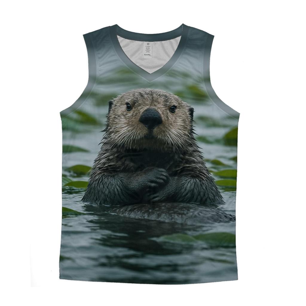 Kelp Forest Patrol Sea Otter personalized athletic tanks