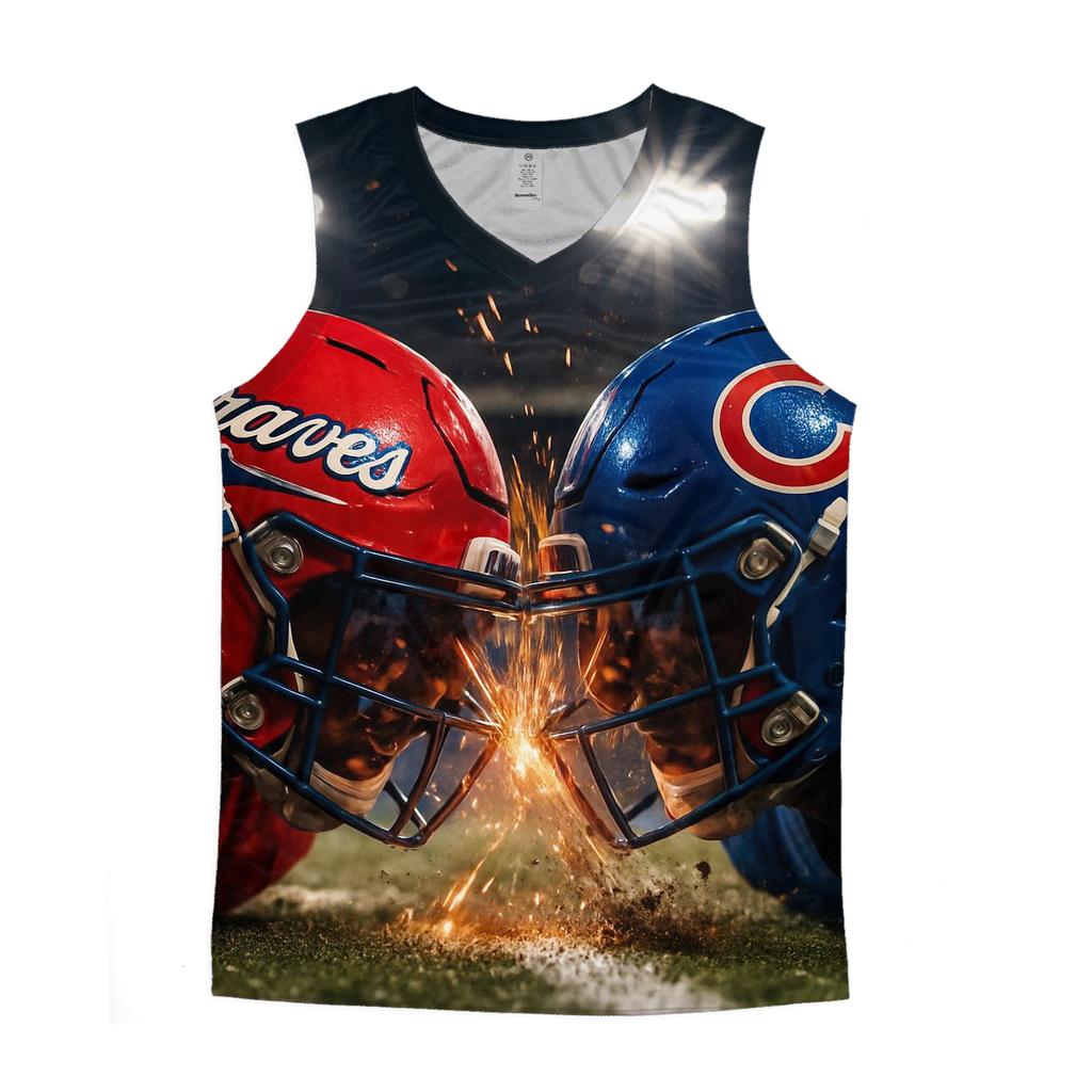 Night Lights Over Rival Helmets custom tank tops