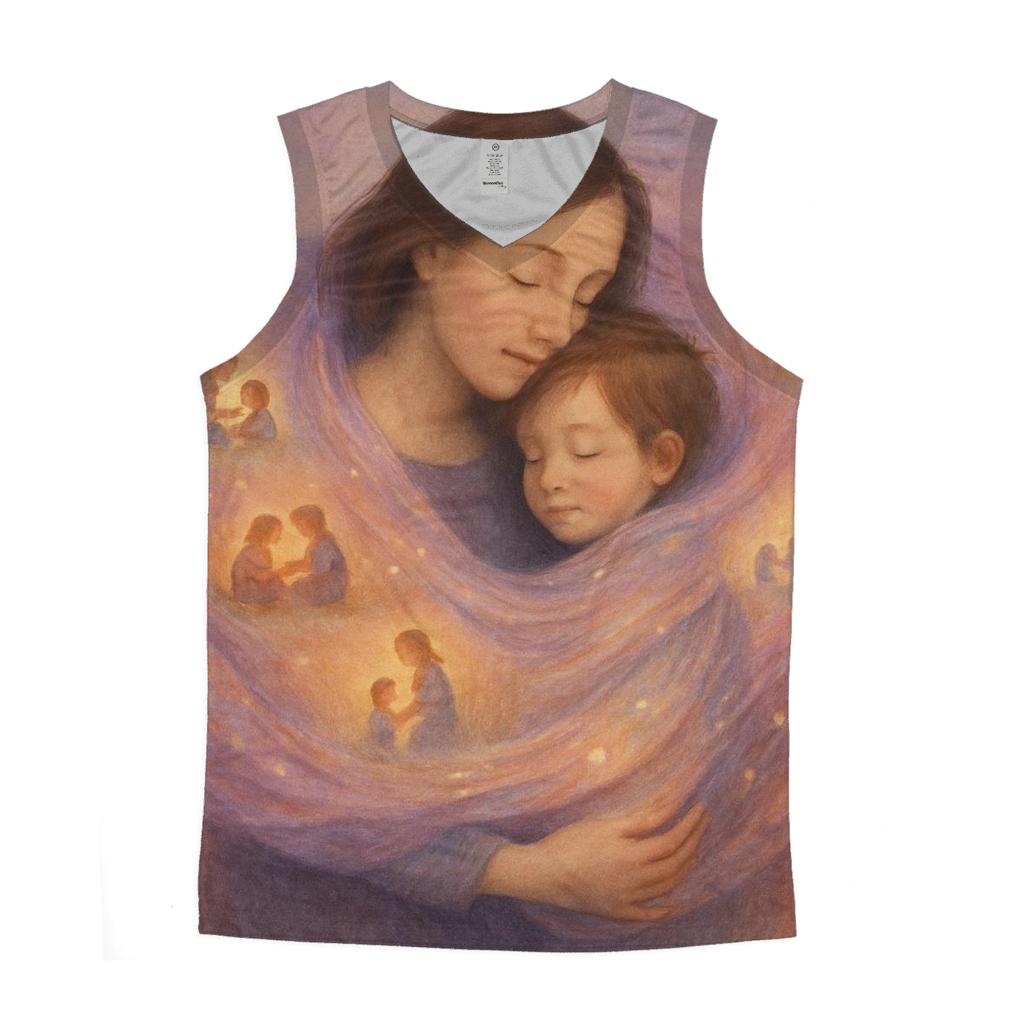 The Time Woven Shawl Moments Draped Around Her Child custom tank tops